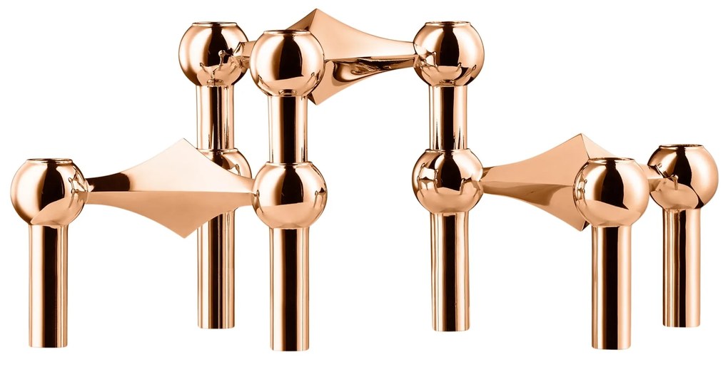 Stoff Nagel Dizajnový svietnik STOFF Nagel Rose Gold – set 3 ks
