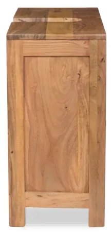 furniture-nabytek.cz - Masívna kúpeľňová skrinka Auckland z akáciového dreva, lakovaná, hnedá – 67×30×61 cm