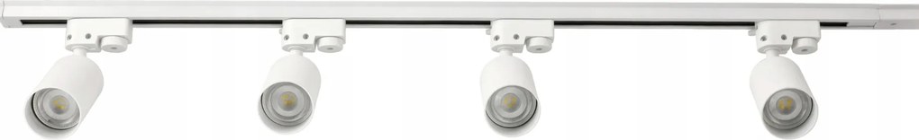 LED koľajnica 1m + 4x GU10 bodové žiarovky - sada