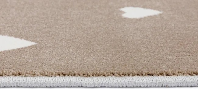 Koberec Agnella Soft Srdcia béžový