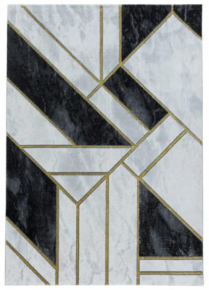 Koberec Naxos geometria sivo - zlatý