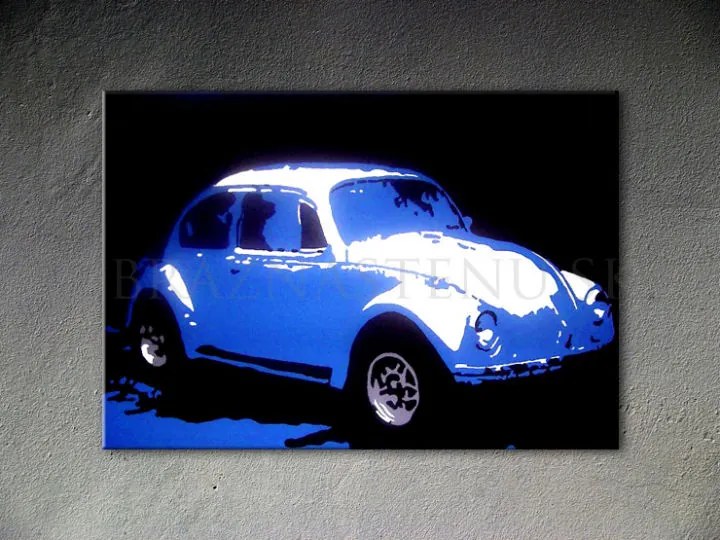 Ručne maľovaný POP Art obraz Volkswagen Beetle | rôzne rozmery