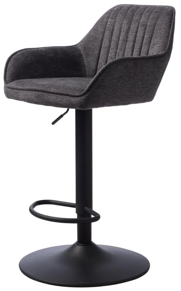 Barová stolička Nolan, otočná, s nastaviteľnou výškou, sivá (50830001)