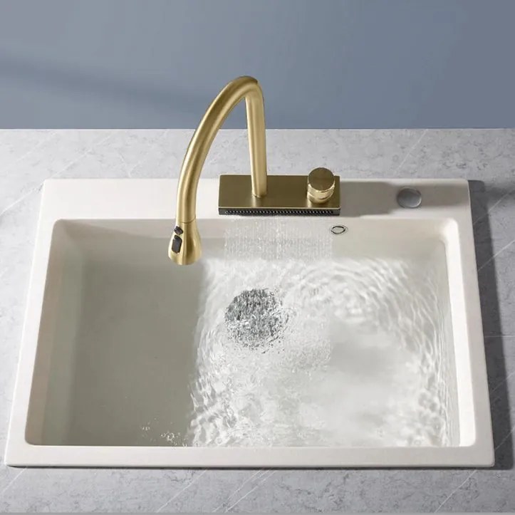 Rea Conor, kuchynská batéria h-400, zlatá matná, REA-B6312