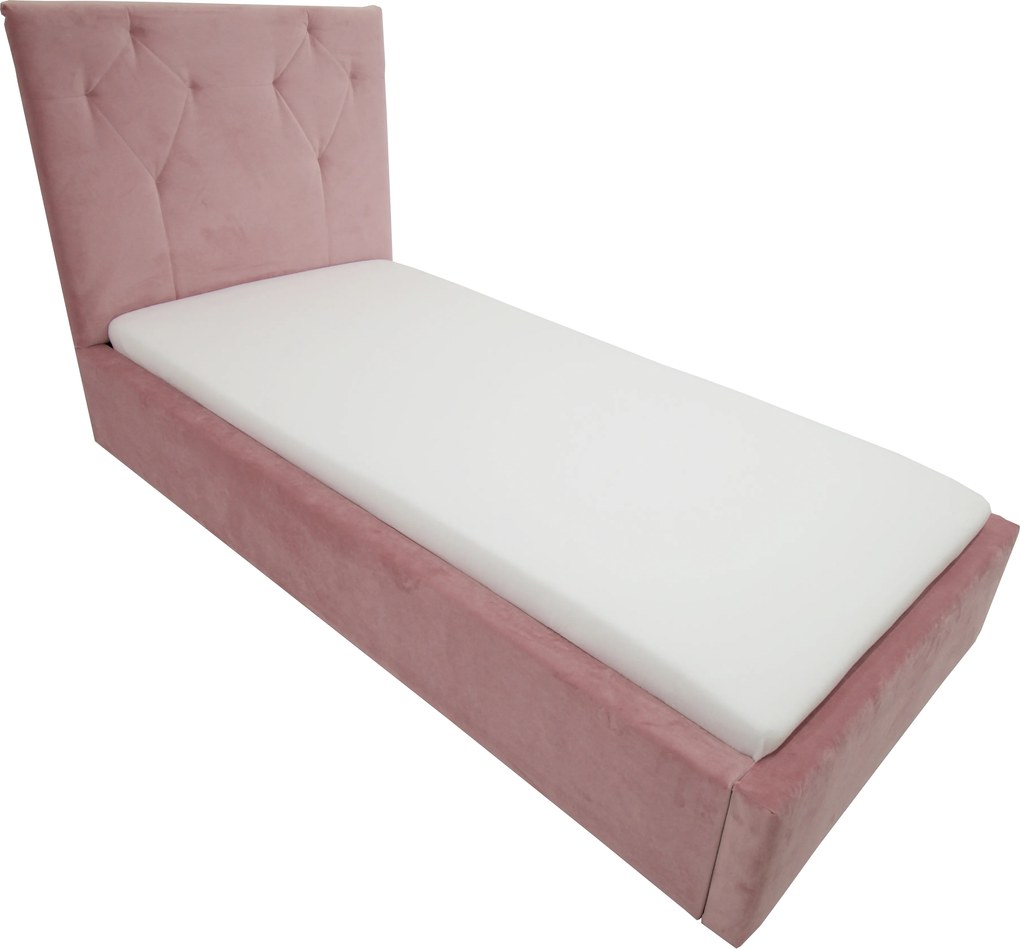 GM Čalúnená posteľ Gloria 90x200 - ružová