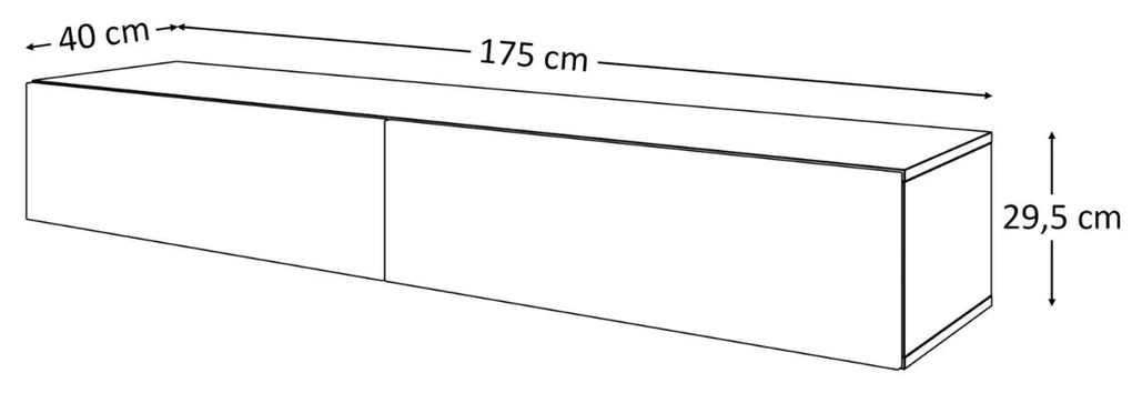 OBÝVACIA STENA ELEGANTE ART 2 ČIERNA MATNÁ LED