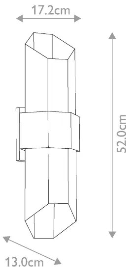 Quoizel QZ-CHASM-L-BKW - LED Vonkajšie svietidlo CHASM 2xLED/9,5W/230V IP44