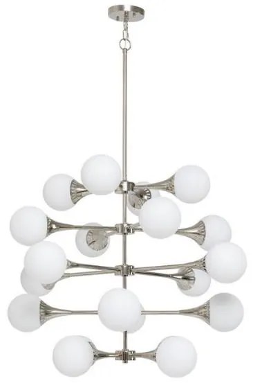 Bulb Fiction závesná lampa 20 strieborná Ø102 cm