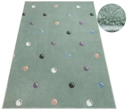 Koberec Lima C275b zelený / krémový