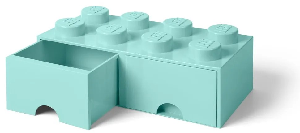 Mentolovozelený úložný box s dvoma zásuvkami LEGO®