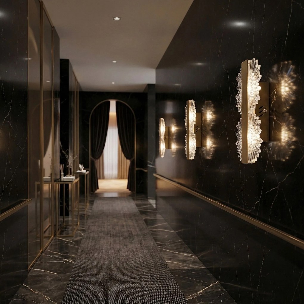 Toolight Toolight, LED nástenné svietidlo, 6W, 500lm, 4000K, G147-2W, zlatá matná, OSW-04703