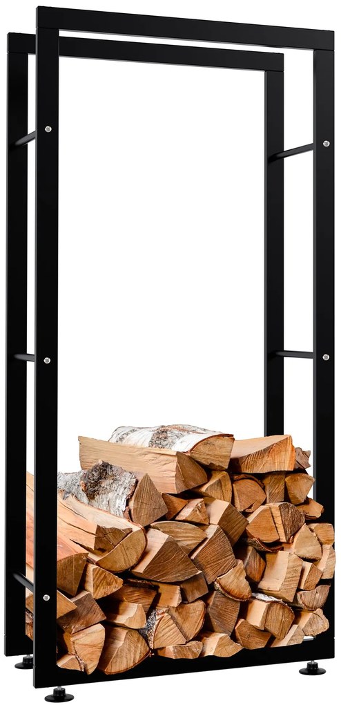 Stojan na drevo Keri V2 25x60x125, čierna