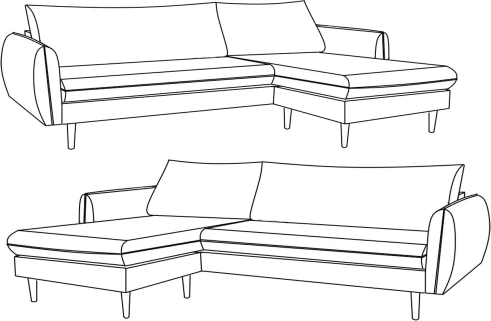 Rohová sedačka Salma, krémová látka, univerzálna pravá/ľavá