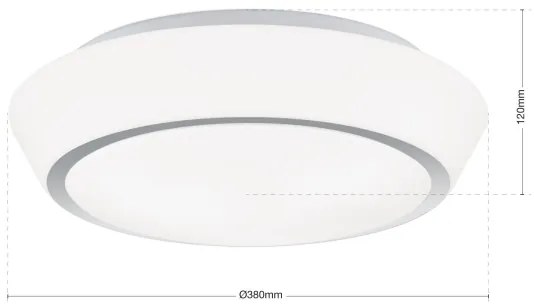 Orion - Kúpeľňové stropné svietidlo TENA 3xE27/60W/230V pr. 38 cm IP44 biela