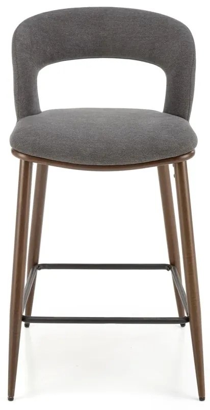 Barová stolička H114 sivá/orech
