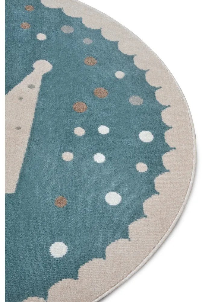 Modrý detský koberec ø 100 cm Crown – Hanse Home
