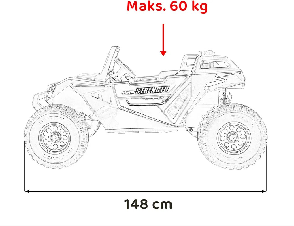 Ramiz Detské vozidlo Buggy Clash STRONG 4x4 biele