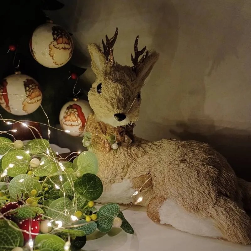 DECOLED Jelen, 30 x 15 x 26 cm, béžový