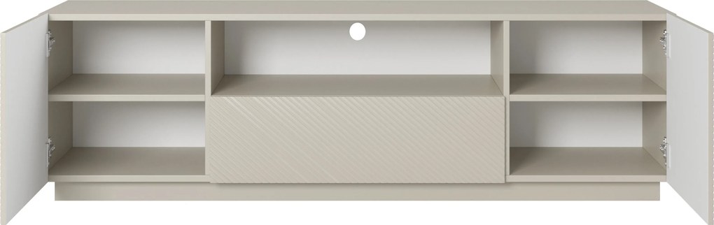 RTV skrinka Asha 167 cm so zásuvkou a výklenkom - kašmír