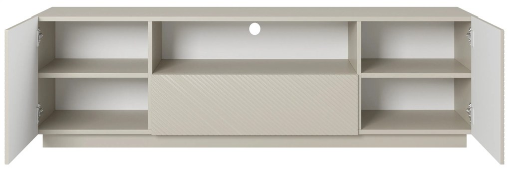 TV stolík Asha 167 cm so zásuvkou a otvorenou policou - kašmír