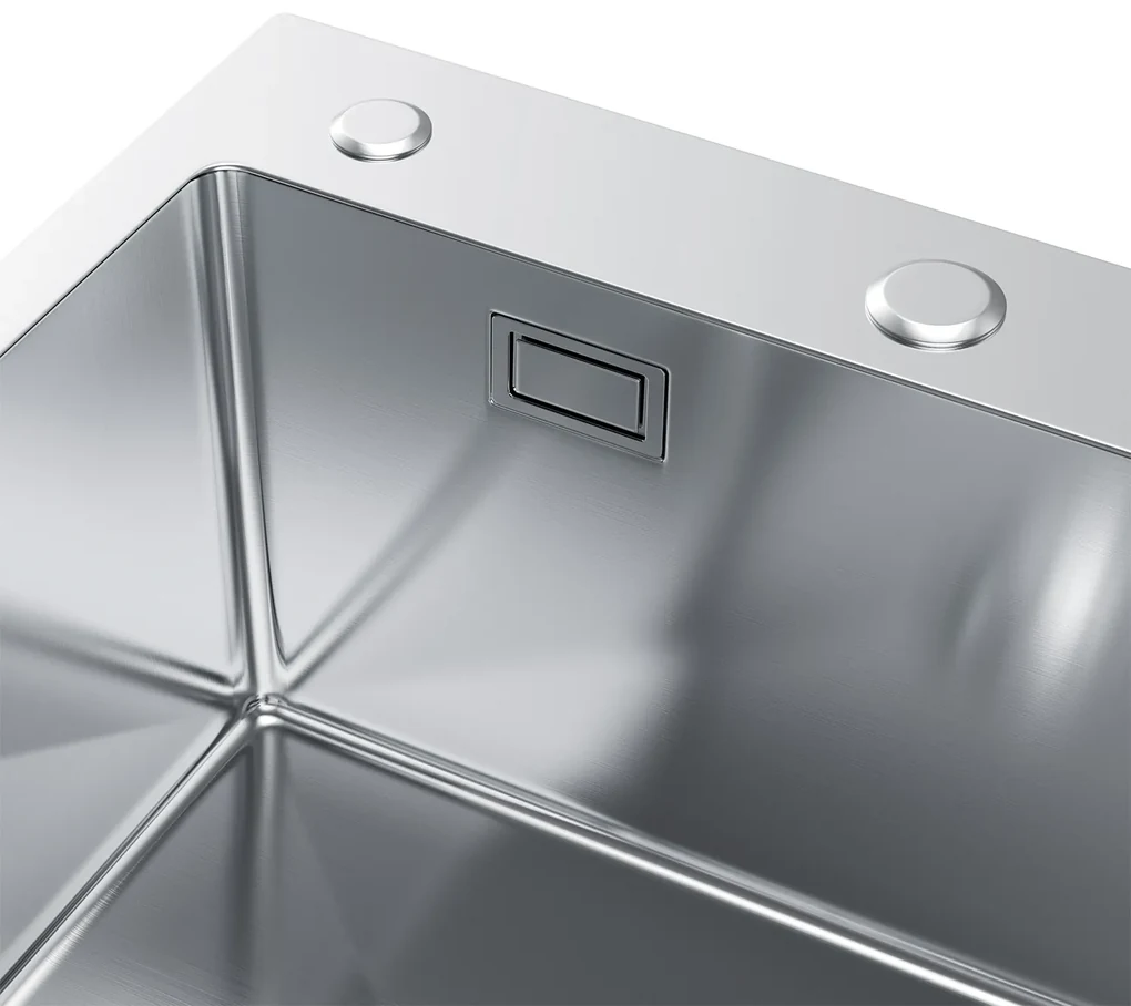 Erga HD, 1-komorový oceľový drez 780x490x210 mm, ľavý, oceľová, ERG-MLS-HD7849L