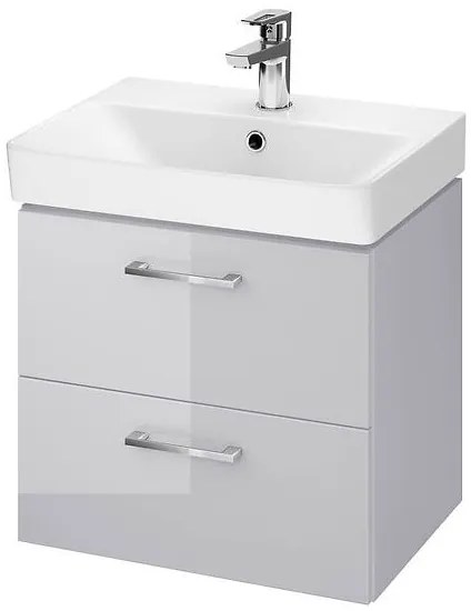 Cersanit Mille Slim, súprava závesnej skrinky a umývadla 505x380x515 mm, šedá lesklá, S801-320-DSM