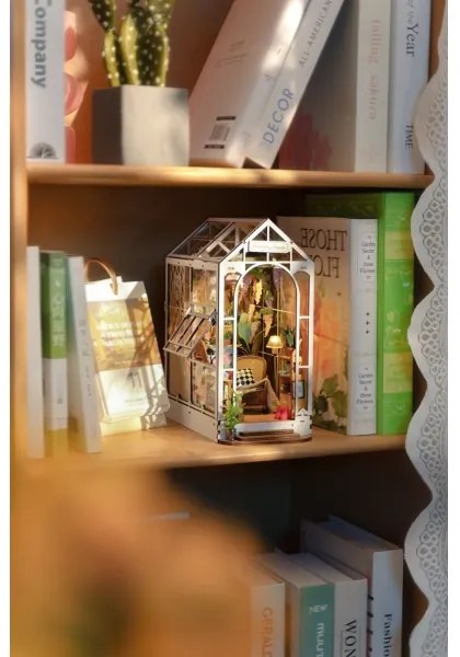 RoboTime - LED Zarážka na knihy Garden house 3D puzzle 2xAAA