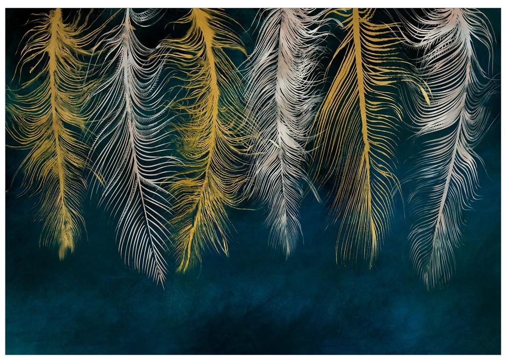 Artgeist Fototapeta - Gilded Feathers Veľkosť: 150x105, Verzia: Standard