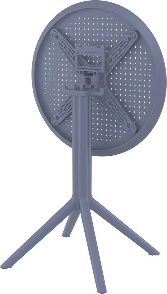 SKY FOLDING Ø60 sklopný záhradný stôl dark grey