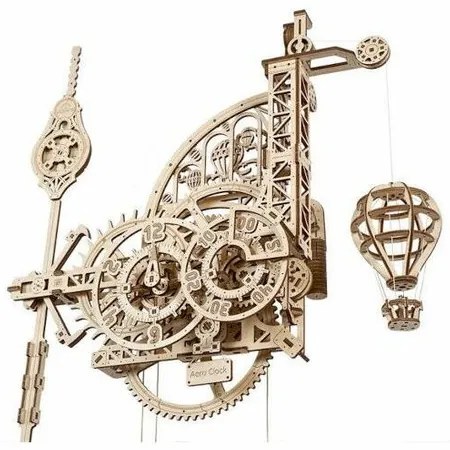 Ugears 3D drevené mechanické puzzle Nástenné hodiny Aero