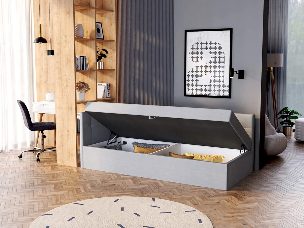 GM Váľanda s úložným priestorom Auriga 90x200 - sivá