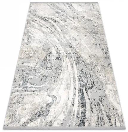 Moderný koberec TULS štrukturálny, strapce 51328 Vintage, Abstrakcia slonová kosť / sivá Veľkosť: 140x190 cm