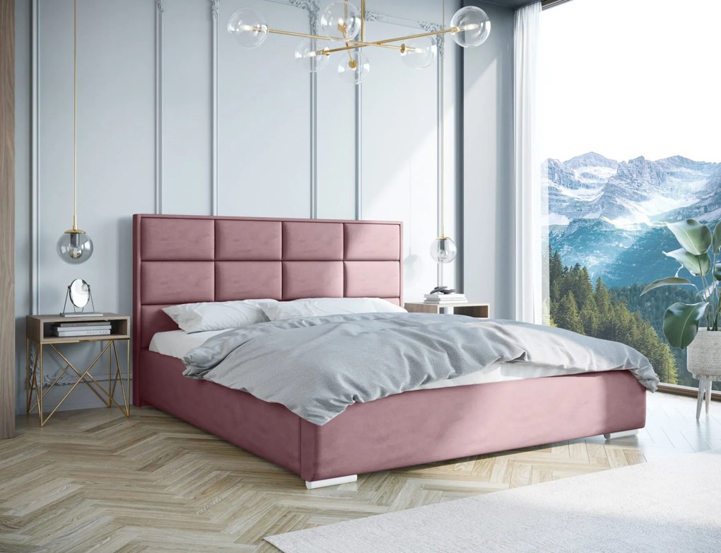 Luxusná čalúnená posteľ KEJA - Drevený rám,120x200