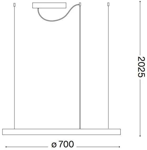 Ideal Lux - LED závesný luster na lanku ORACLE SLIM LED/40W/230V 3000K pr. 70 cm biela