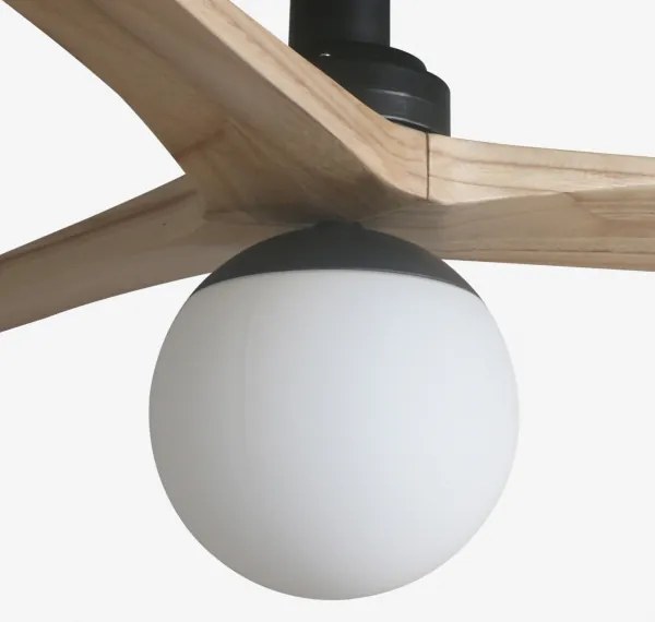 FARO 34284-11L - Stropný ventilátor KLIM S 1xE27/15W/230V borovica/čierna + DO