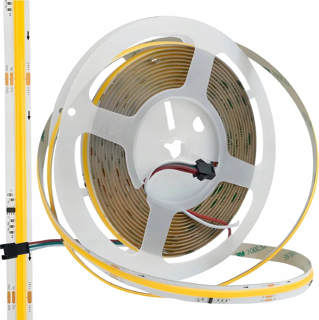 LED pásik digitálny COB 24V 5m 65W 4000K 1170lm digitálny efekt tečúcej vody