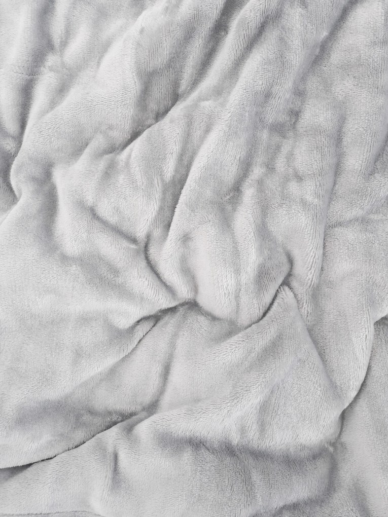 Baránková deka mikroplyš Exclusive 220 × 200 cm – Laura svetlo sivá