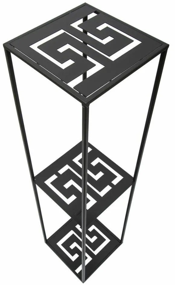 STOJAN NA KVETINÁČ DOUBLE FRAME 100X24X24 CM ČIERNA