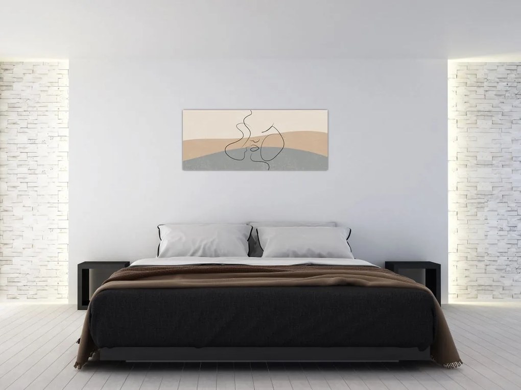 Obraz - Line art bozk (120x50 cm)