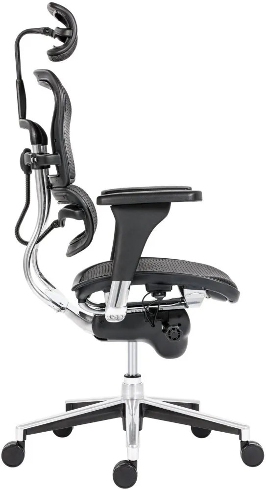 Kancelárska ergonomická stolička ERGOHUMAN — sieť, čierna, nosnosť 150 kg