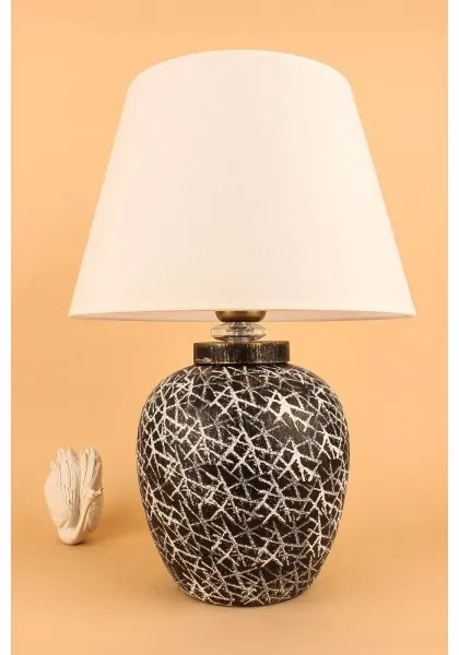 Stolná lampa RAMZES 1xE27/40W/230V biela/čierna