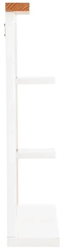 furniture-nabytek.cz - Masívne kúpeľňové zrkadlo Capera z borovice, lakované, biele/hnedé – 140×70 cm