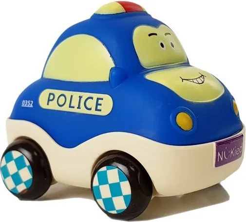 LEAN Toys Sada autíčok, polícia a sanitka, pre bábätká s pohonom, 4 ks