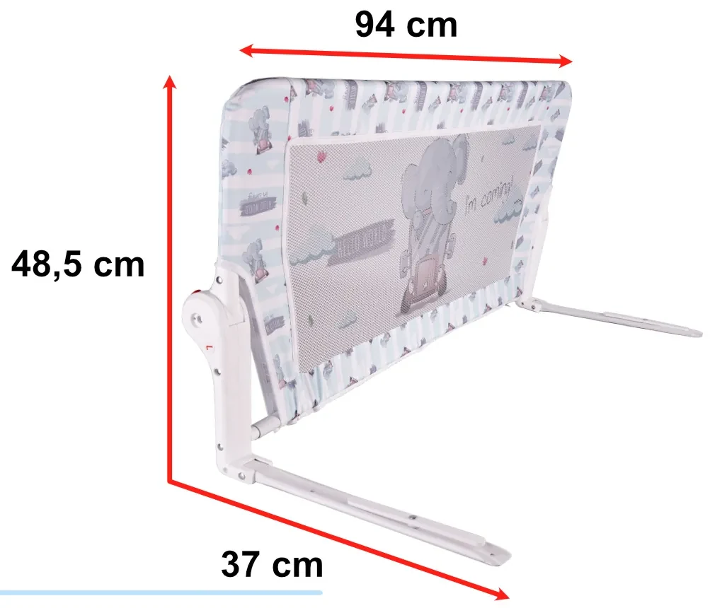 IKO Bezpečnostná zábrana na posteľ 90 cm - slon
