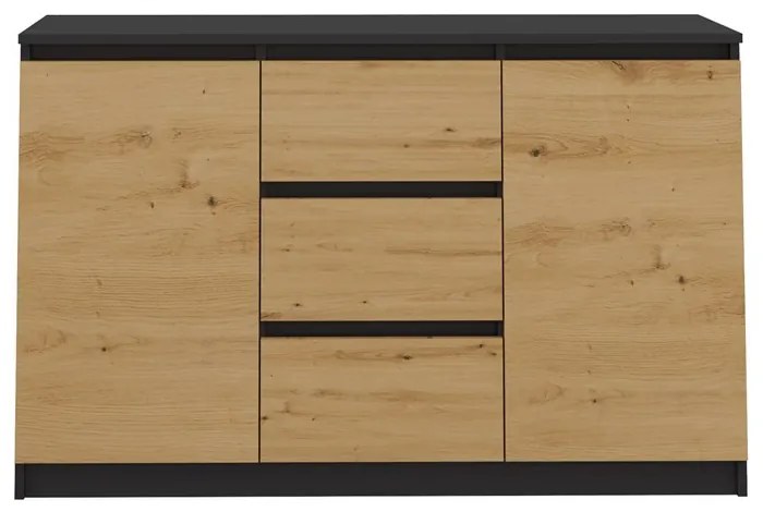 Komoda Musecalo 11 (antracit + dub artisan). Akcia -20%. Vlastná spoľahlivá doprava až k Vám domov. 1132860