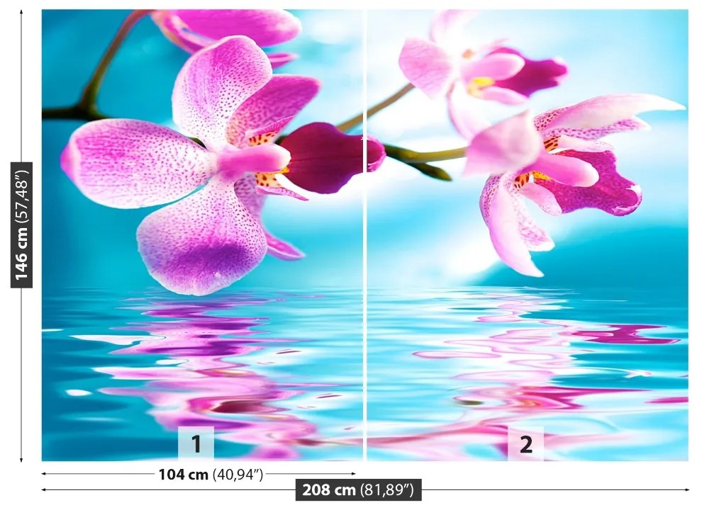 Fototapeta Vliesová Voda orchidea 104x70 cm