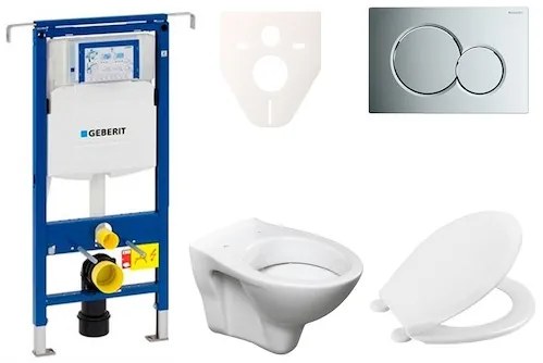 Cenovo zvýhodnený závesný WC set Geberit do ľahkých stien / predstenová montáž + WC S-Line S-line Pro 111.355.00.5NR2, 1 ks
