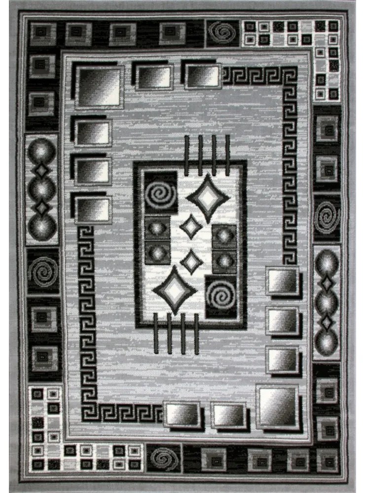 Kusový koberec PP Retine šedý, Velikosti 80x150cm