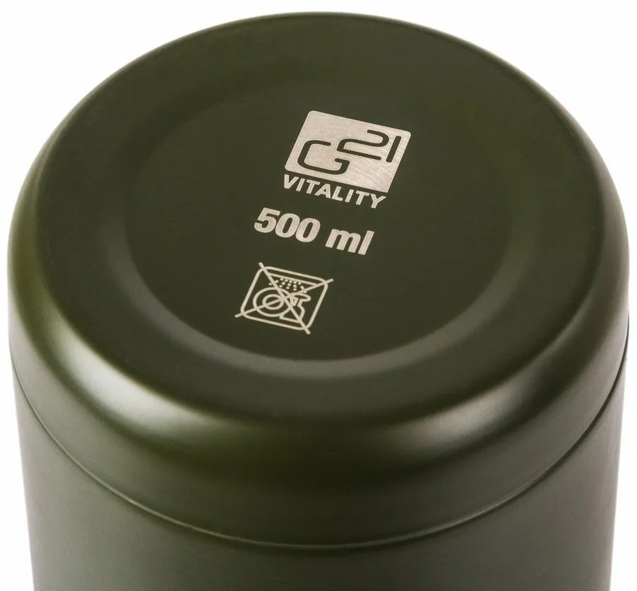 Termofľaša G21 na pitie, 500 ml, khaki zelená 60022402