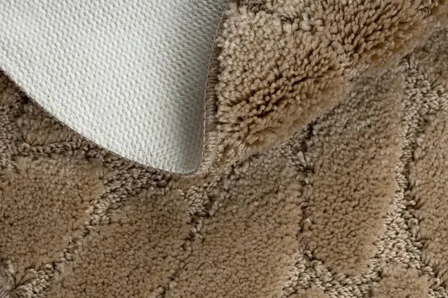 Kúpeľňový koberček SUPREME STONES kamienky, béžový kruh